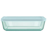 Pyrex® Simply Store® Tinted Glass 6-cup Rectangle Storage Container with Lid, Aqua