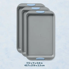 Pyrex® Metal Bakeware 3-Piece Large Cookie Sheet Set in Cerulean