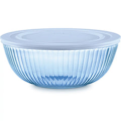 Pyrex® Colors Sculpted Tinted 4.5-quart Mixing Bowl with Lid, Blue
