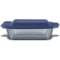 Pyrex® Colors Sculpted Tinted 8" Square Baking Dish with Plastic Lid, Smoke