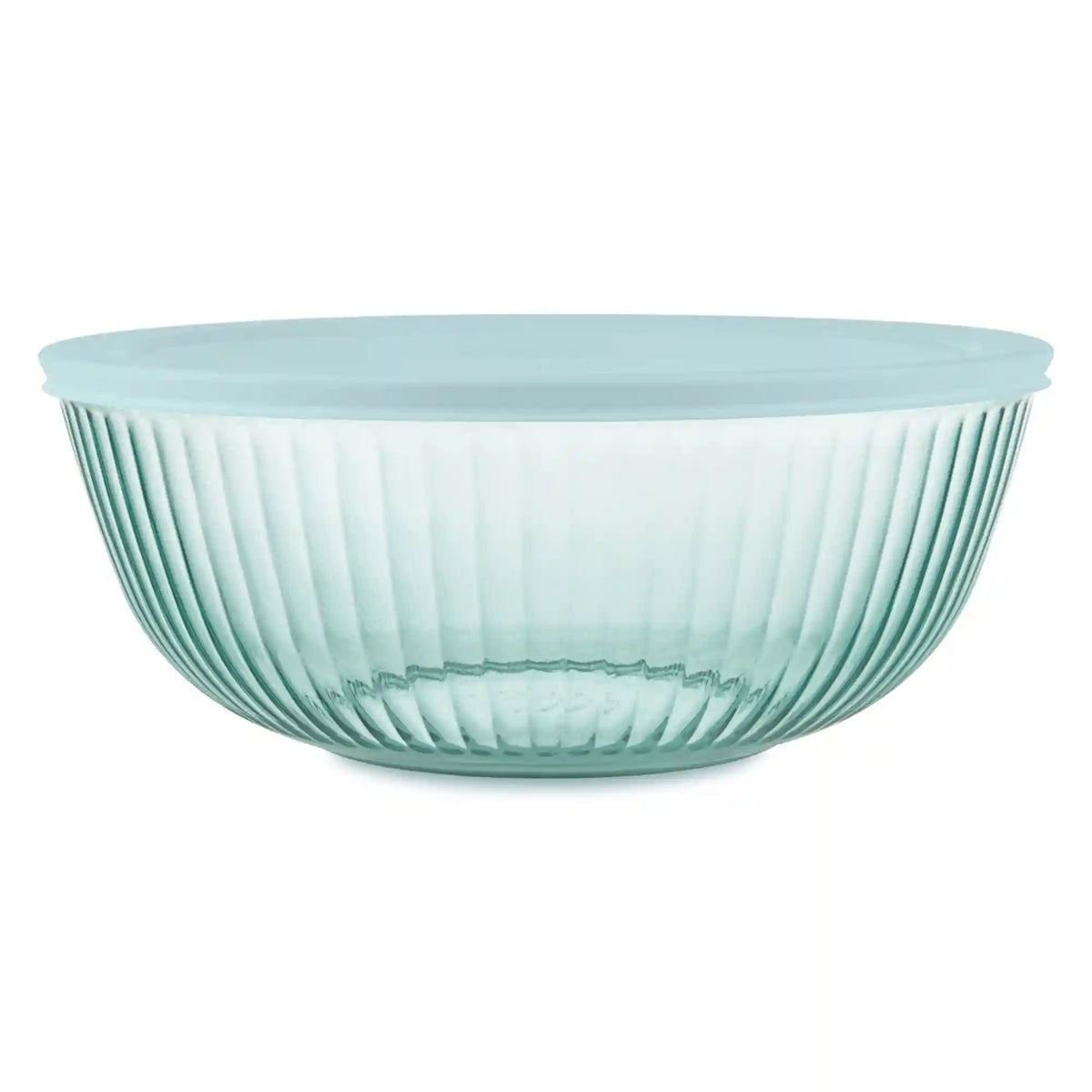 Pyrex® Colors Sculpted Tinted 4.5-quart Mixing Bowl with Lid, Aqua