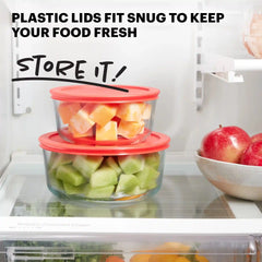 Pyrex® Simply Store® 4-piece Round Glass Storage Set