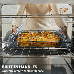 Pyrex® Sculpted Tinted Colors Sculpted Tinted 9" x 13" Baking Dish, Smoke