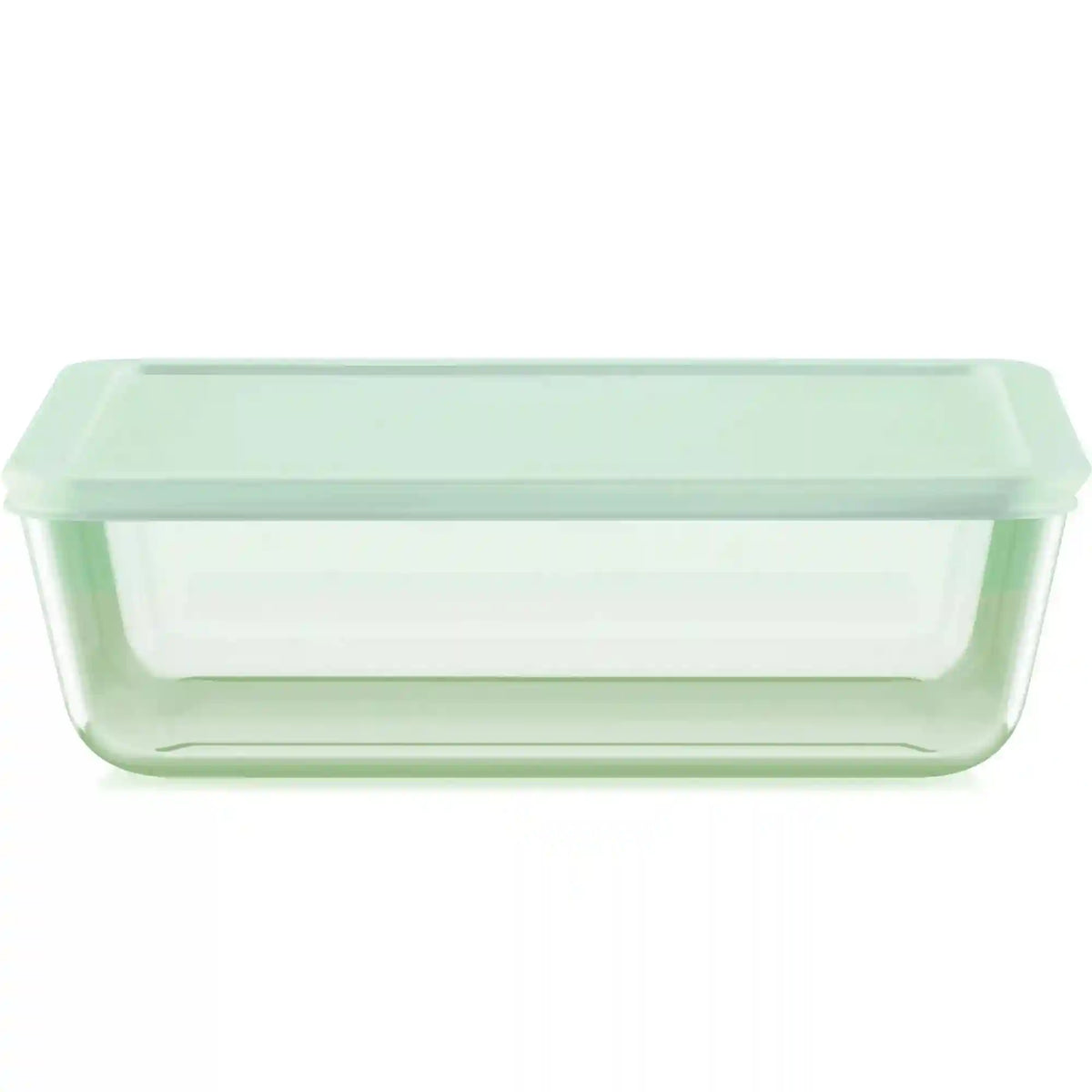 Pyrex® Simply Store® Tinted 11-cup Rectangle Storage with Green Plastic Lid